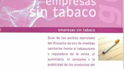 Una guía, dipticos y carteles para informar a las empresas de la ley antitabaco