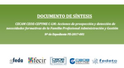 Acciones de prospección y detección de necesidades formativas de la Familia Profesional Administración y Gestión. N.º de Expediente PE-2017-001