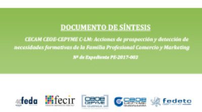 Acciones de prospección y detección de necesidades formativas de la Familia Profesional Comercio y Marketing. N.º de Expediente PE-2017-003