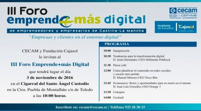 Los emprendedores y empresarios de la región conocerán las tendencias en Marketing Digital en el III Foro Emprende+más Digital
