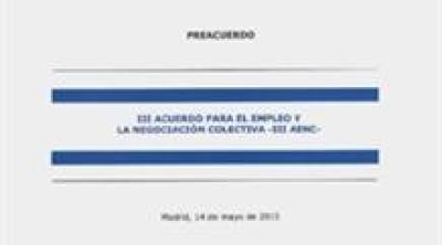 Preacuerdo sobre el III Acuerdo para el Empleo y la Negociación Colectiva (III AENC)
