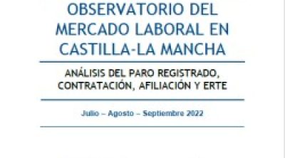 Observatorio del mercado laboral en Castilla-La Mancha. 3er trimestre de 2022