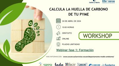 8 Pymes de C-LM participan en el II workshop gratuito «Calcula la huella de carbono de tu pyme» organizado por CECAM