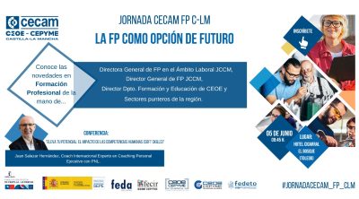 CECAM anima a las empresas de la región a asistir a la jornada gratuita «La FP como opción de futuro»