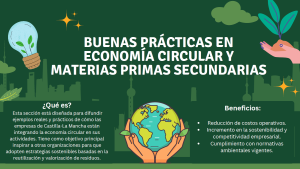Lee más sobre el artículo BUENAS PRÁCTICAS EN ECONOMÍA CIRCULAR Y MATERIAS PRIMAS SECUNDARIAS